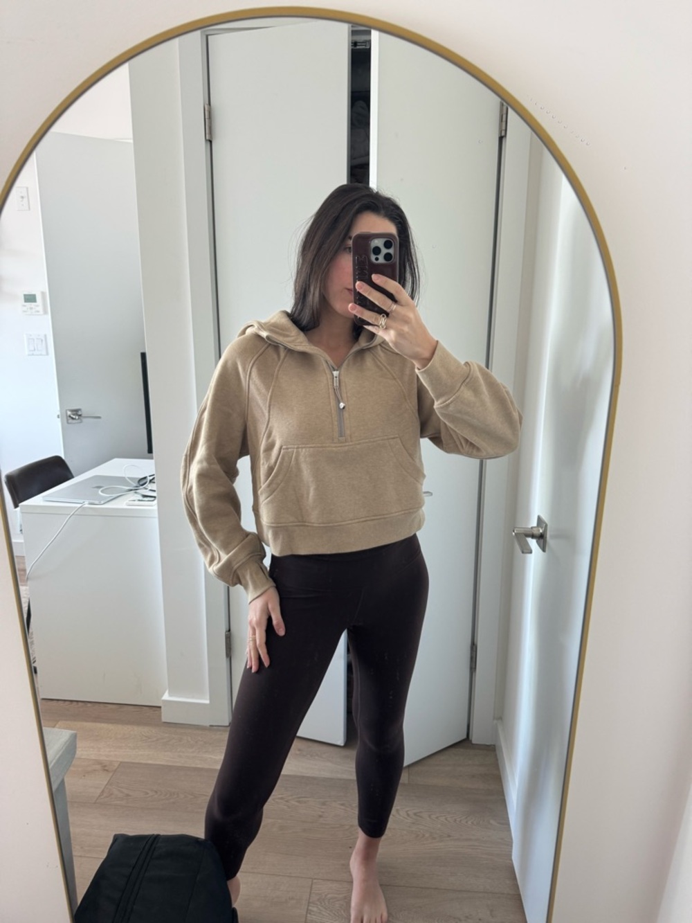 NWT Lululemon Women's Half-Zip Hoodie - Beige